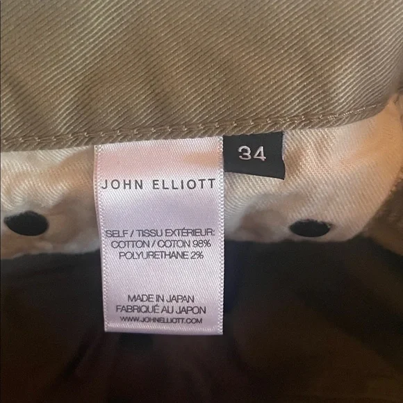 John Elliott Men's Cast Denim Jeans Button Fly Slim Fit Stretch 34 - Picture 4 of 5